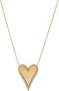 BY ADINA EDEN Diamond Pave Outlined Elongated Necklace 14K