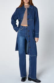 Unpublished Suki Denim Trench Coat(Exhale)