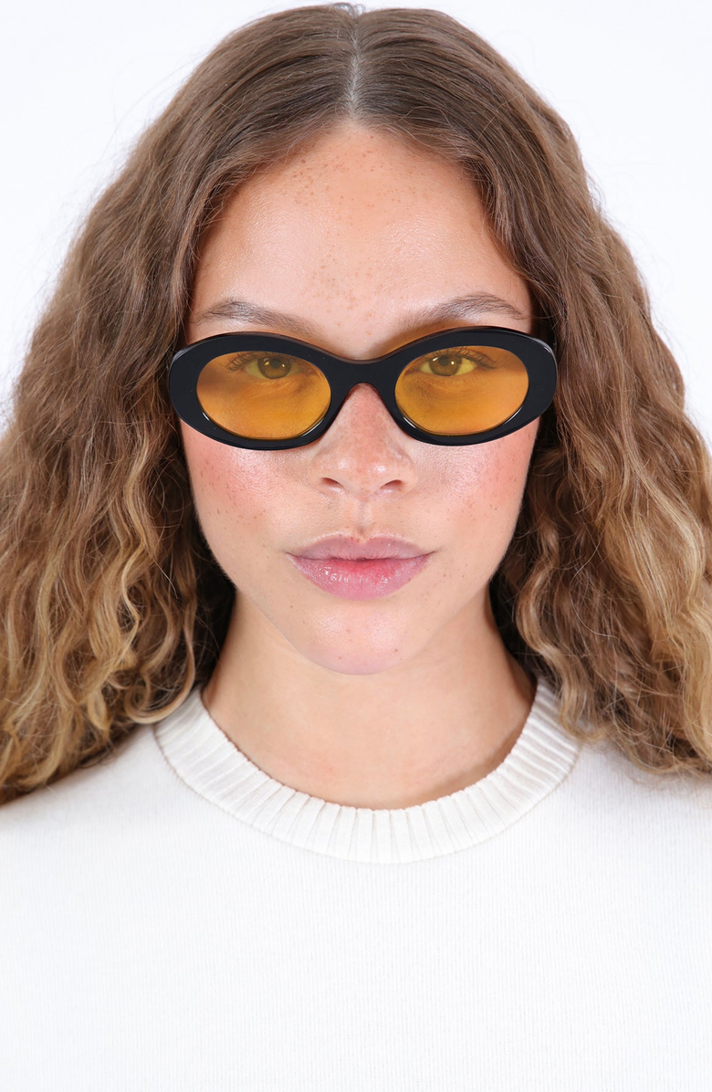 Illesteva Luna Sunglasses, Alternate, color, Cream / Brown