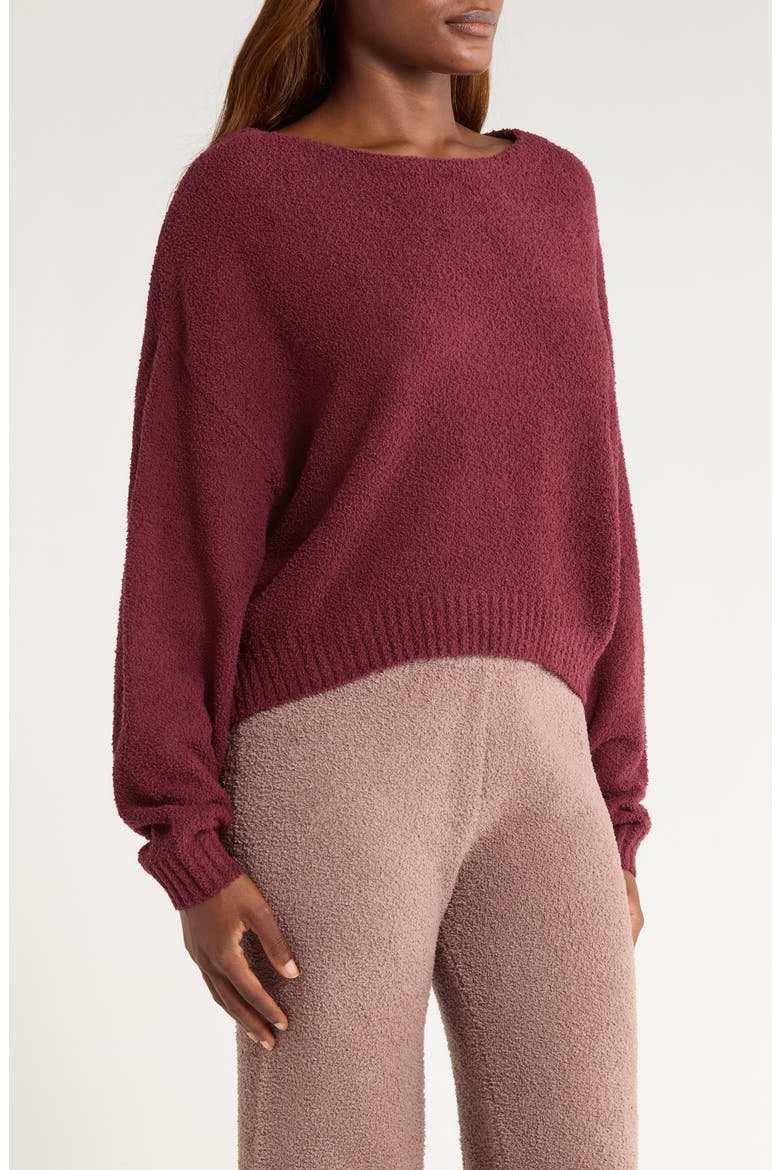 Novalie Slouchy Pullover Lounge Sweater, Alternate, color, WILD GRAPE