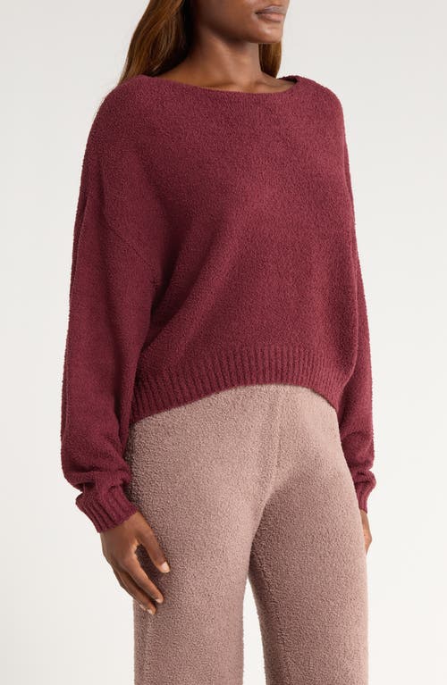 Ugg(r) Novalie Slouchy Pullover Lounge Sweater In Burgundy