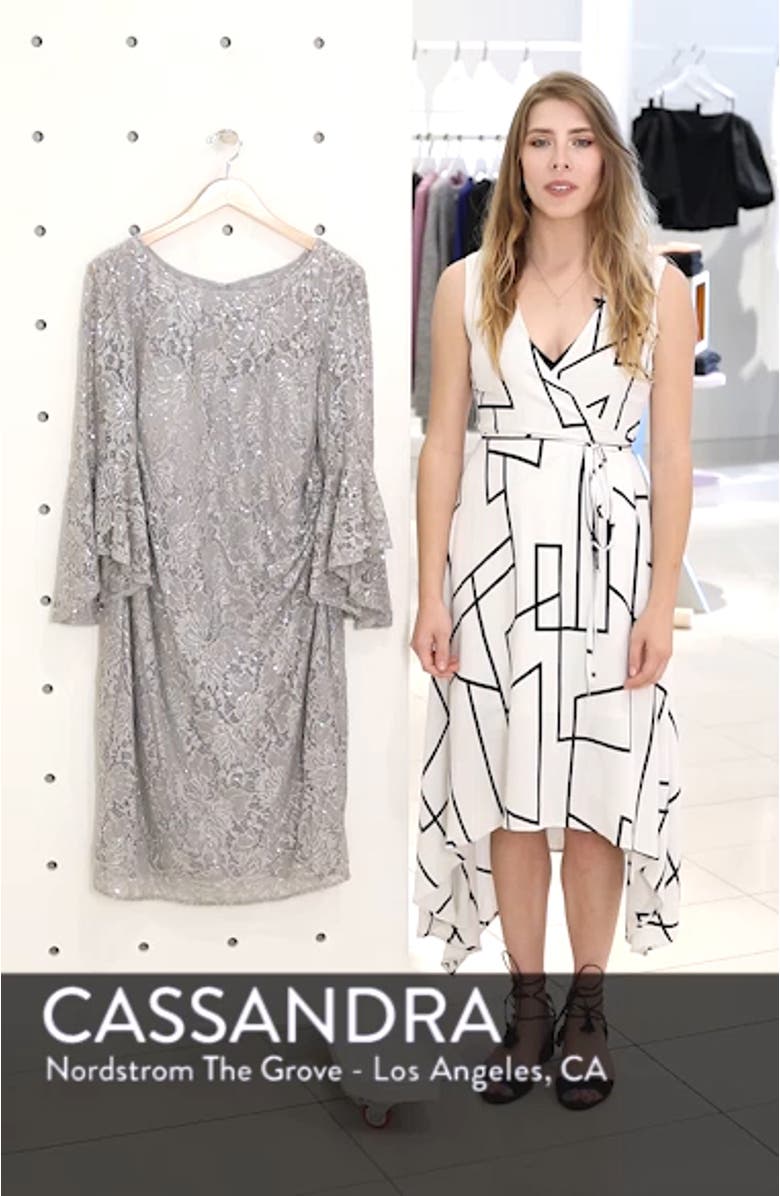 Bell Sleeve Lace Sheath Dress, sales video thumbnail