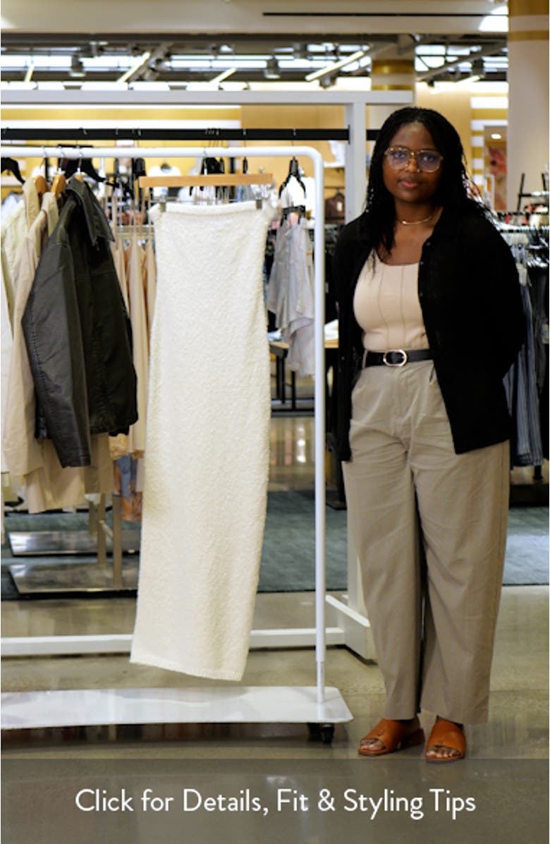 Cloud Strapless Bouclé Maxi Body-Con Dress, sales video thumbnail