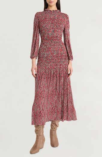 The Good Journey Smocked Long Sleeve Maxi Dress