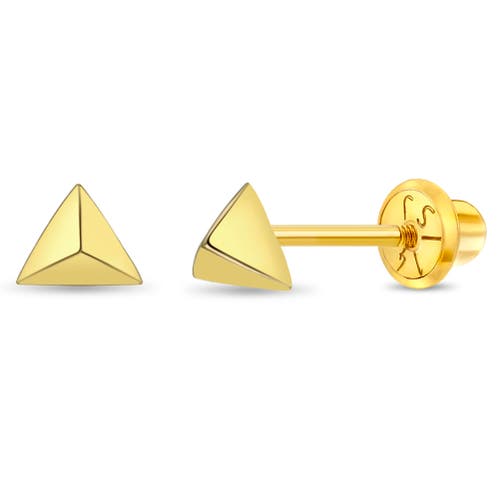 In Season Jewelry 14k Tiny Triangle Earrings in Gold at Nordstrom