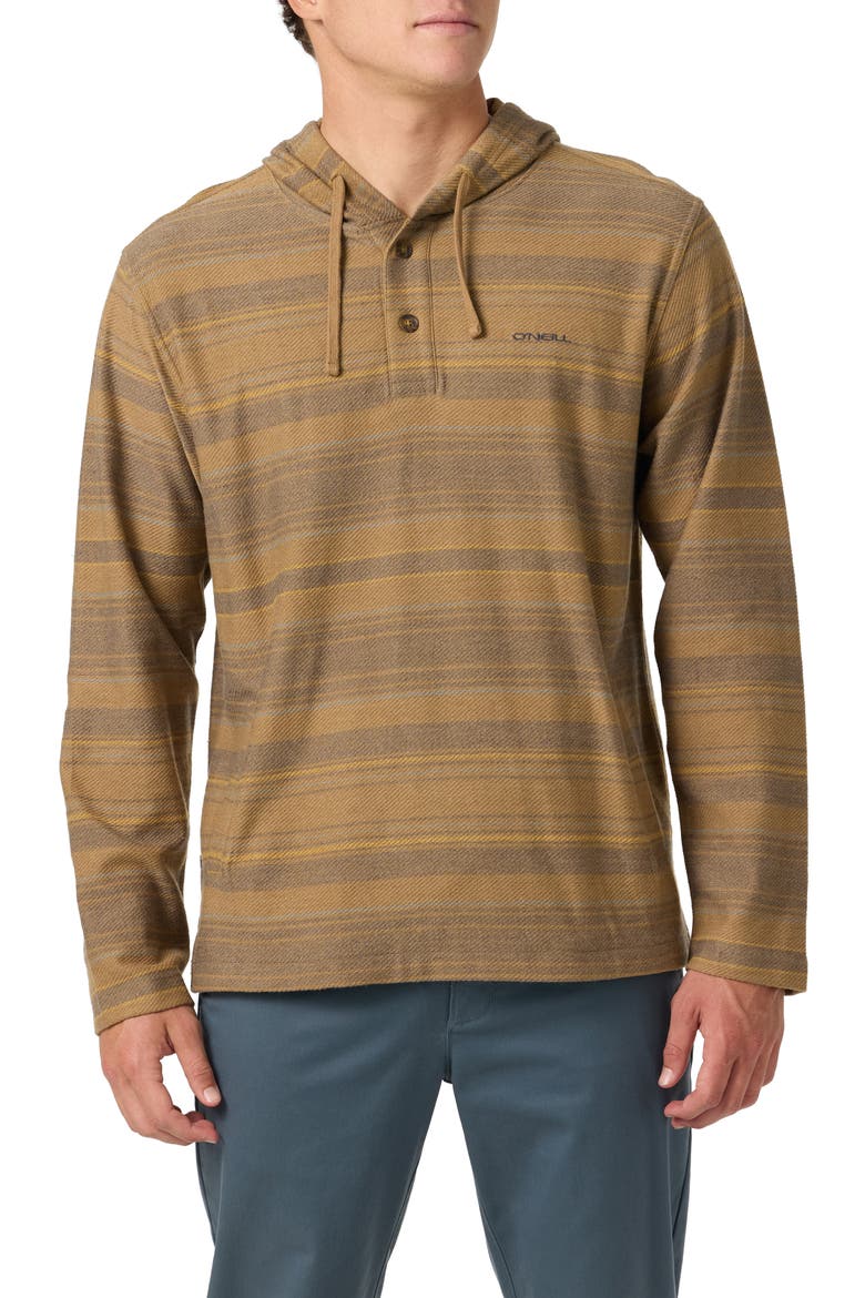 Bavaro Blanket Stripe Hoodie, Main, color, KHAKI