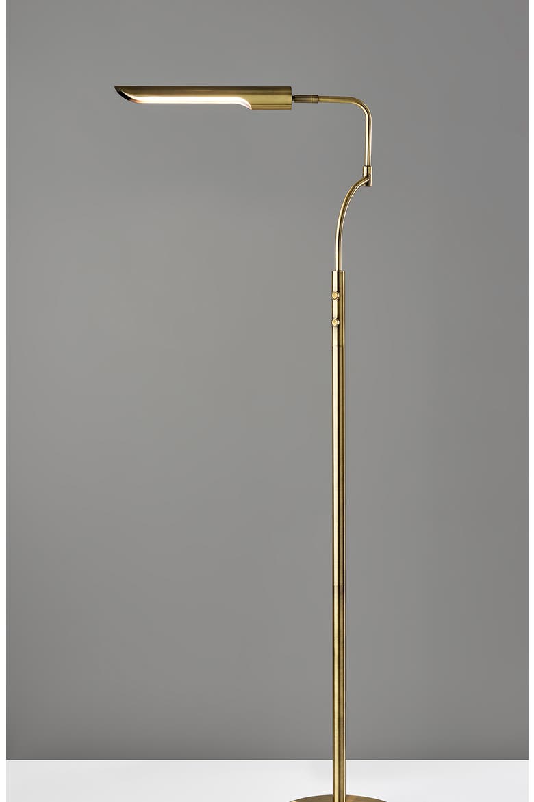 Zane LED Floor Lamp, Alternate, color, ANTIQUE BRASS