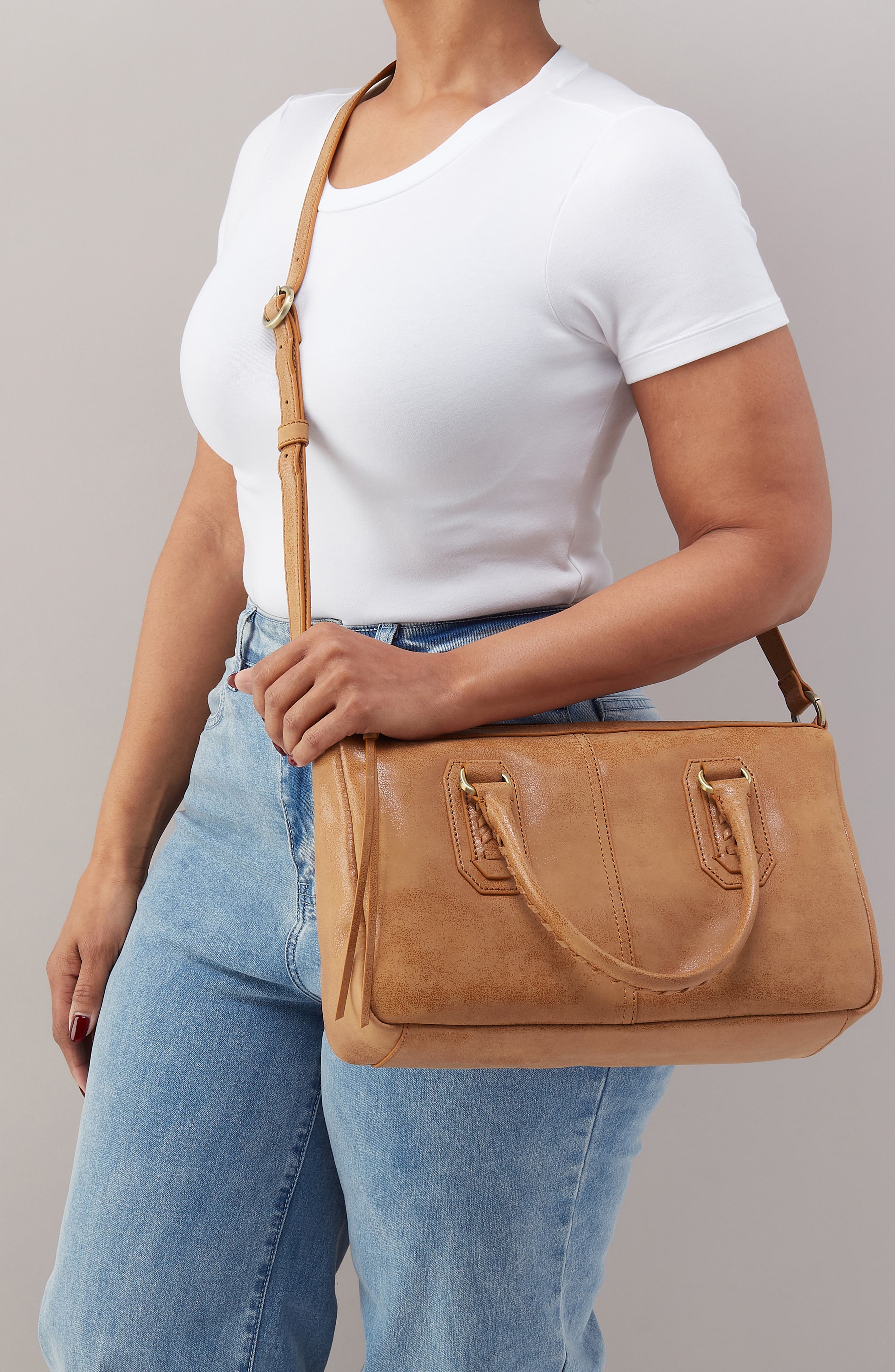HOBO Expedition Leather Satchel, Alternate, color, Whiskey