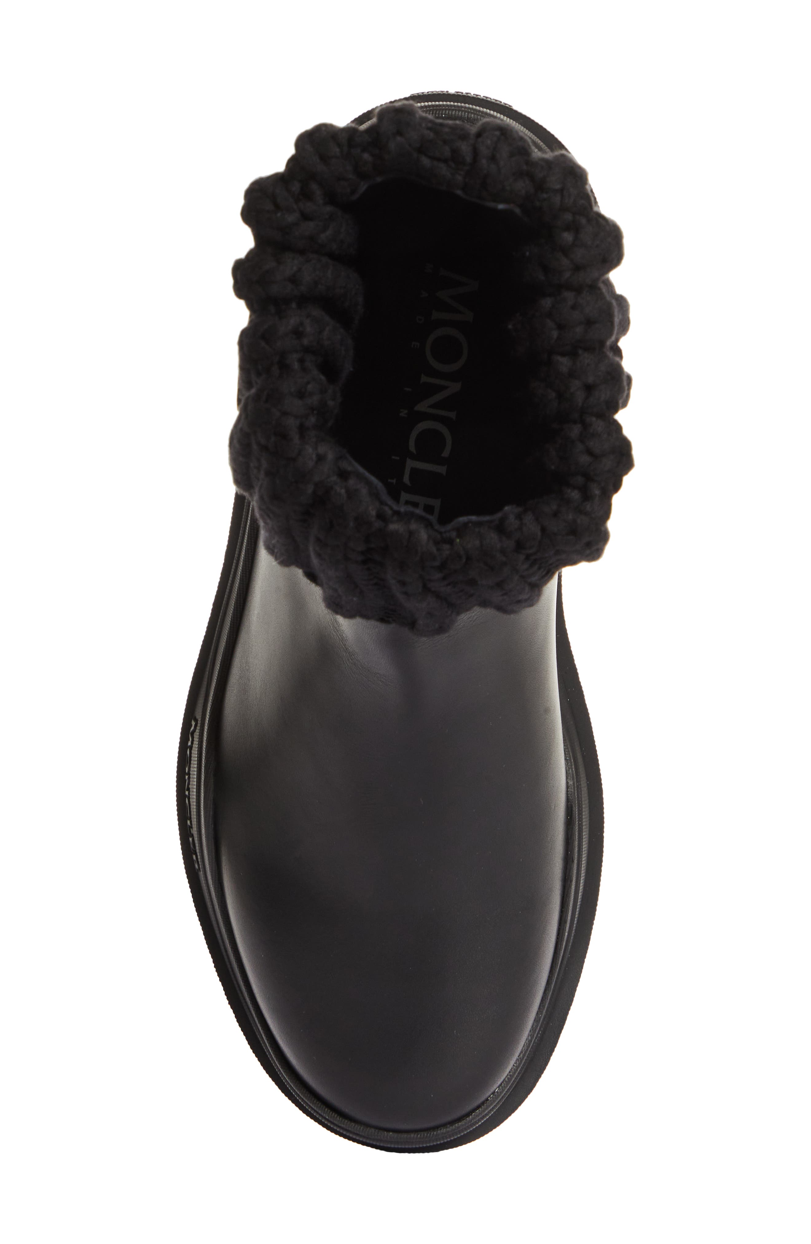 Moncler Larue Knit Cuff Chelsea Boot, Alternate, color, 
