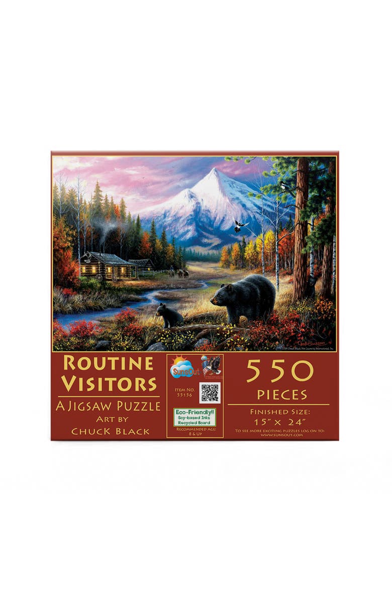 Sunsout Routine Visitors 550 piece Jigsaw Puzzle for Adults, Alternate, color, Multicolor