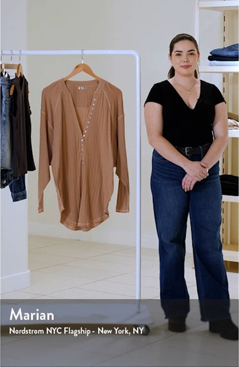 Coffee Chat Pointelle Cotton Lounge Top, sales video thumbnail