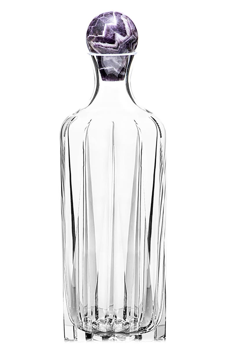 ANNA New York Elevo Cut Crystal Decanter, Main, color, Amethyst