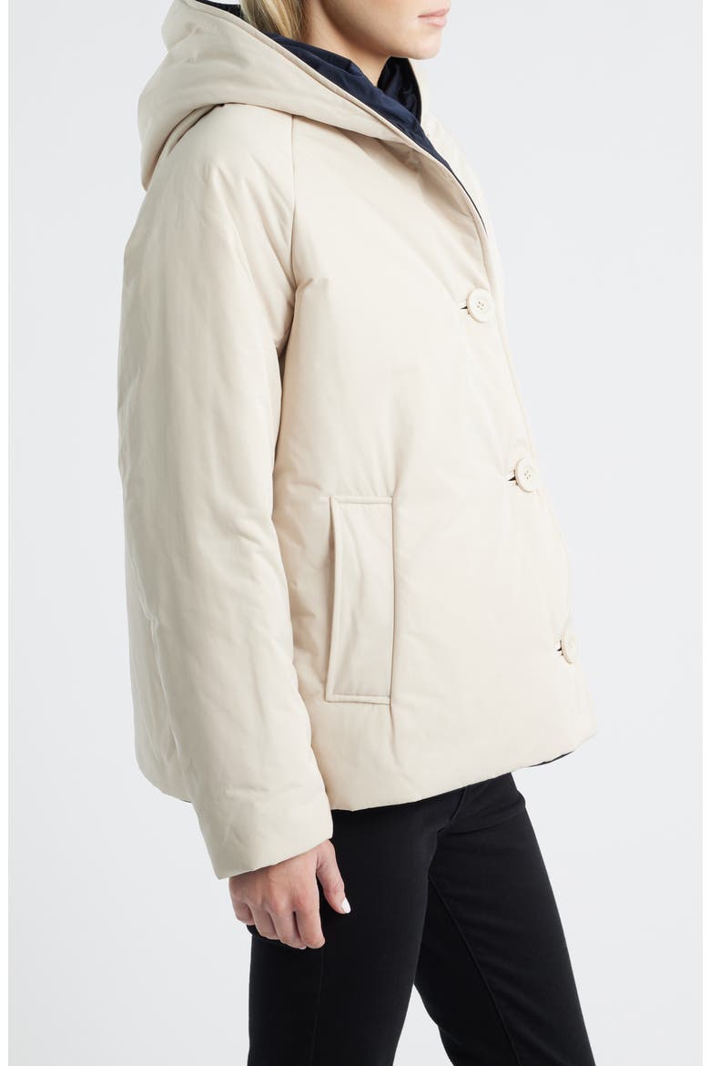 Memory Nylon Water Repellent Reversible Jacket, Alternate, color, PANNA/ BLU
