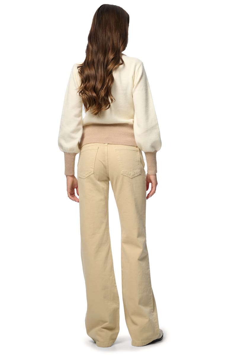 SAACHI Ruffled Bloom Pullover Sweater, Alternate, color, Ivory