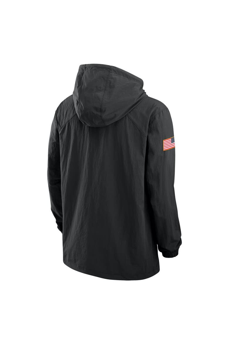 Men's Nike Black Texas Longhorns 2025 NCAA Military Appreciation Full-Snap Jacket, Alternate, color, Black