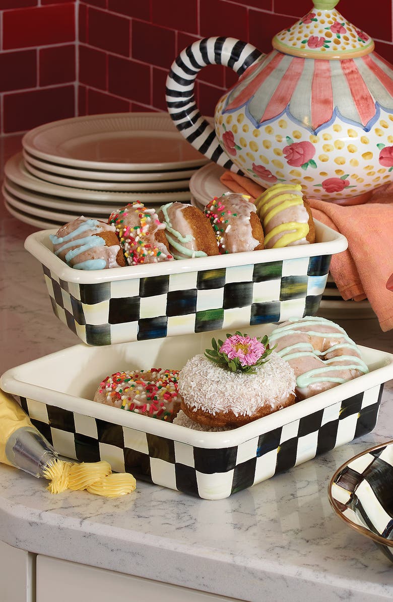 MACKENZIE CHILDS Courtly Check Baking Pan, Alternate, color, Black/ White