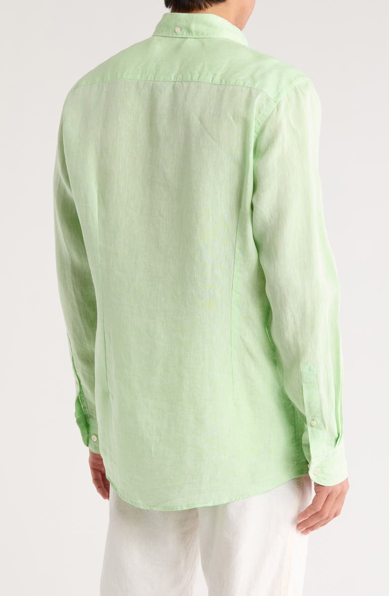 Eton Contemporary Fit Linen Dress Shirt, Alternate, color, 