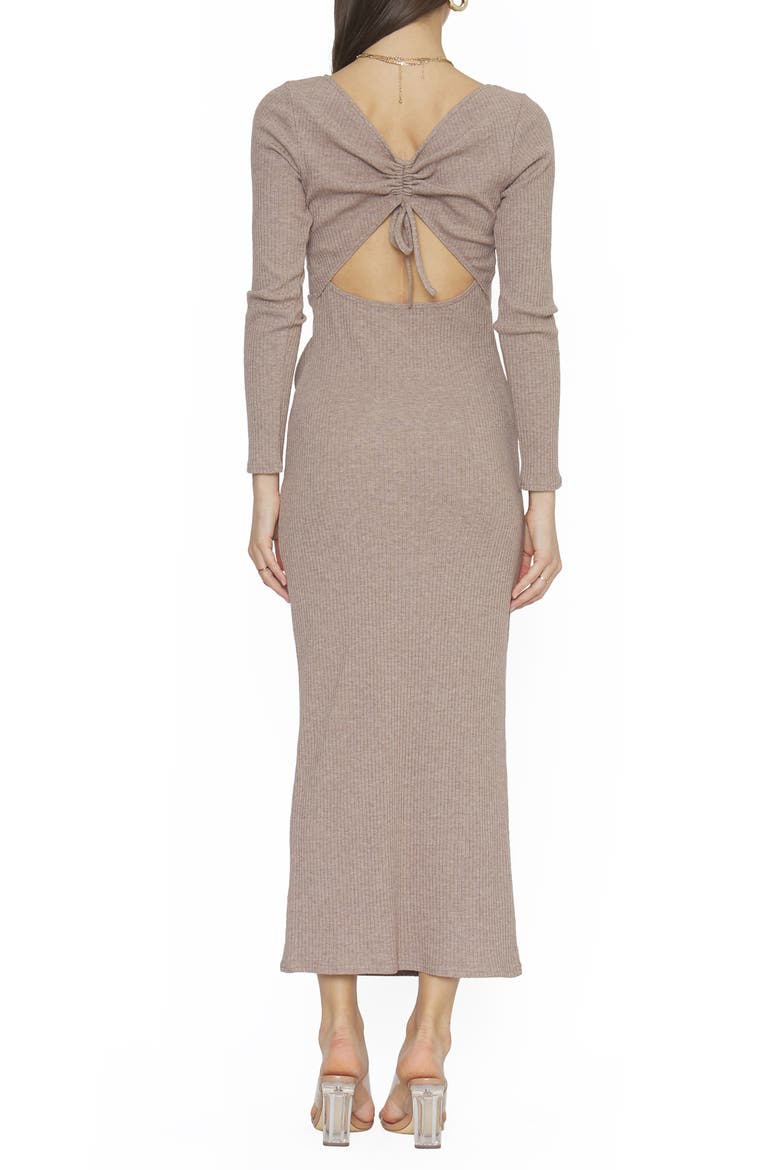 Adelaine Long Sleeve Rib Dress, Alternate, color, OATMEAL