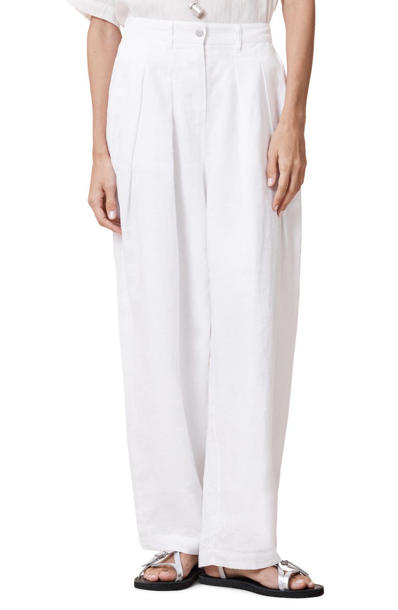 AllSaints Becca Linen Trousers, Main, color, 