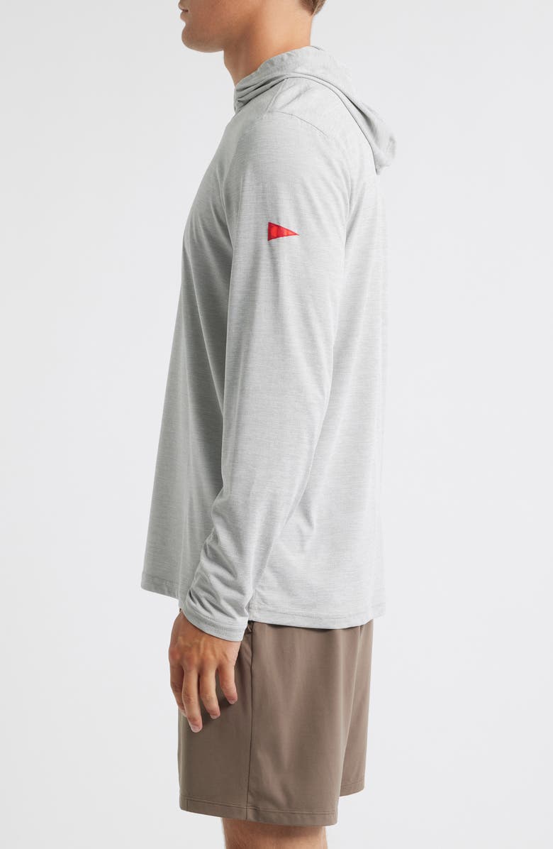 Florence Airtex Long Sleeve Hooded Performance Top, Alternate, color, Heather Charcoal