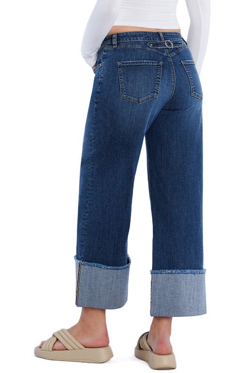 WASH LAB DENIM WASH LAB DENIM ISSY CUFFED ANKLE WIDE LEG JEANS