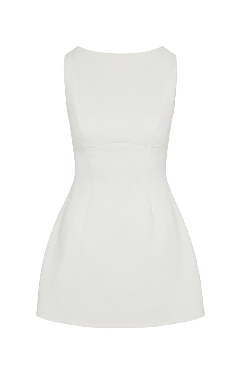 LEAU Estelle Sleeveless Bustier Mini Dress, Alternate, color, White