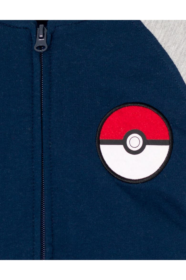 Varsity Bomber Jacket, Alternate, color, Navy and Heather Grey