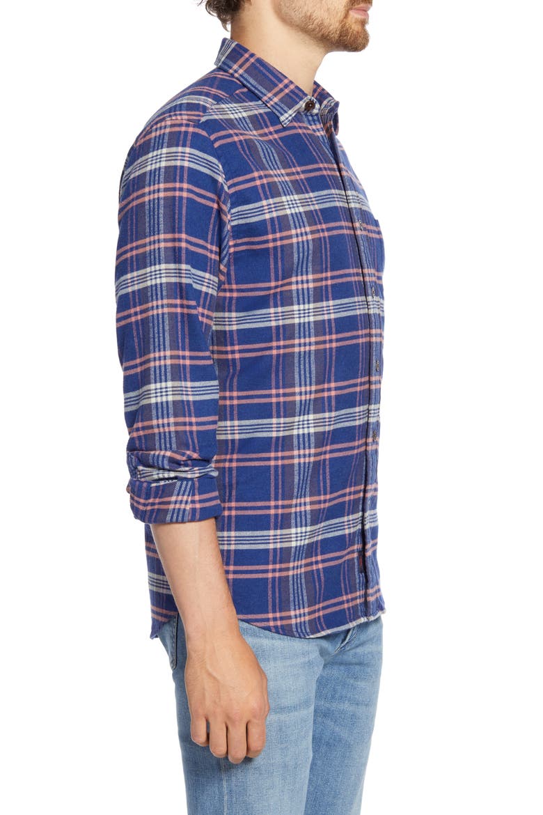 Seaview Regular Fit Plaid Flannel Button-Up Shirt, Alternate, color, CARDIFF PLAID