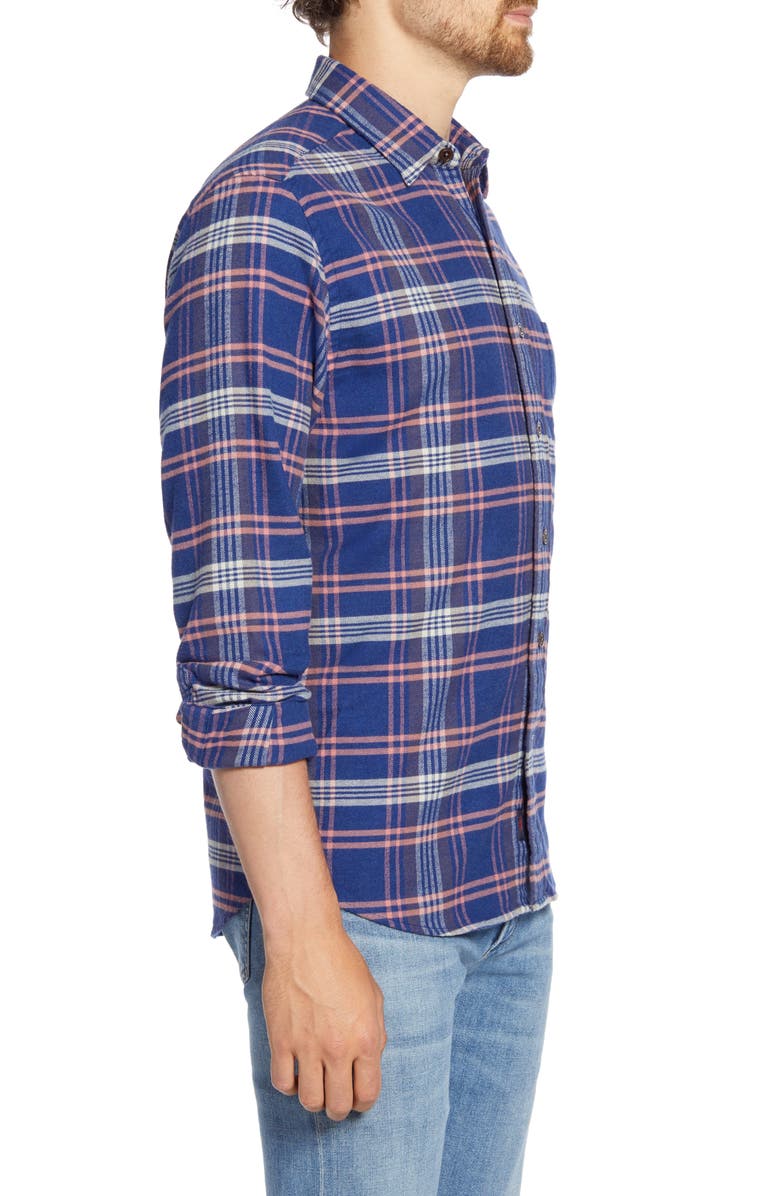 Faherty Seaview Regular Fit Plaid Flannel Button-Up Shirt, Alternate, color,