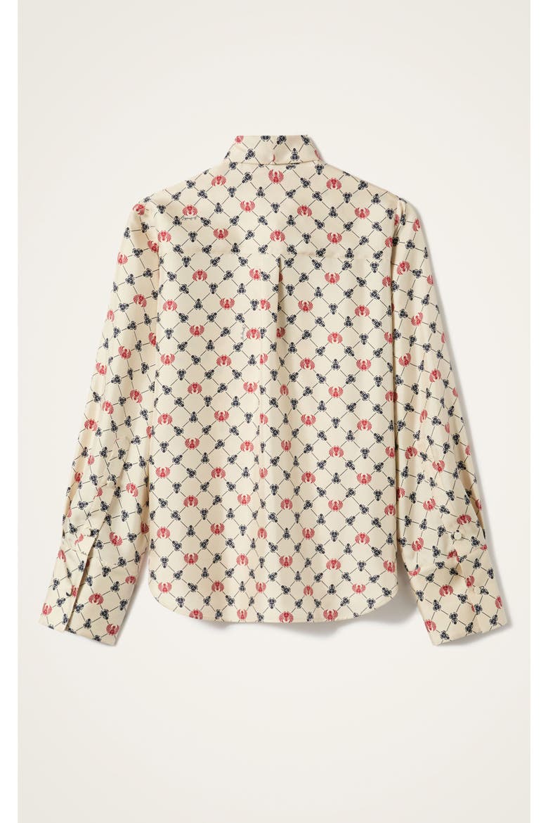 Ascot Shirt, Alternate, color, Talismania Check Ecru