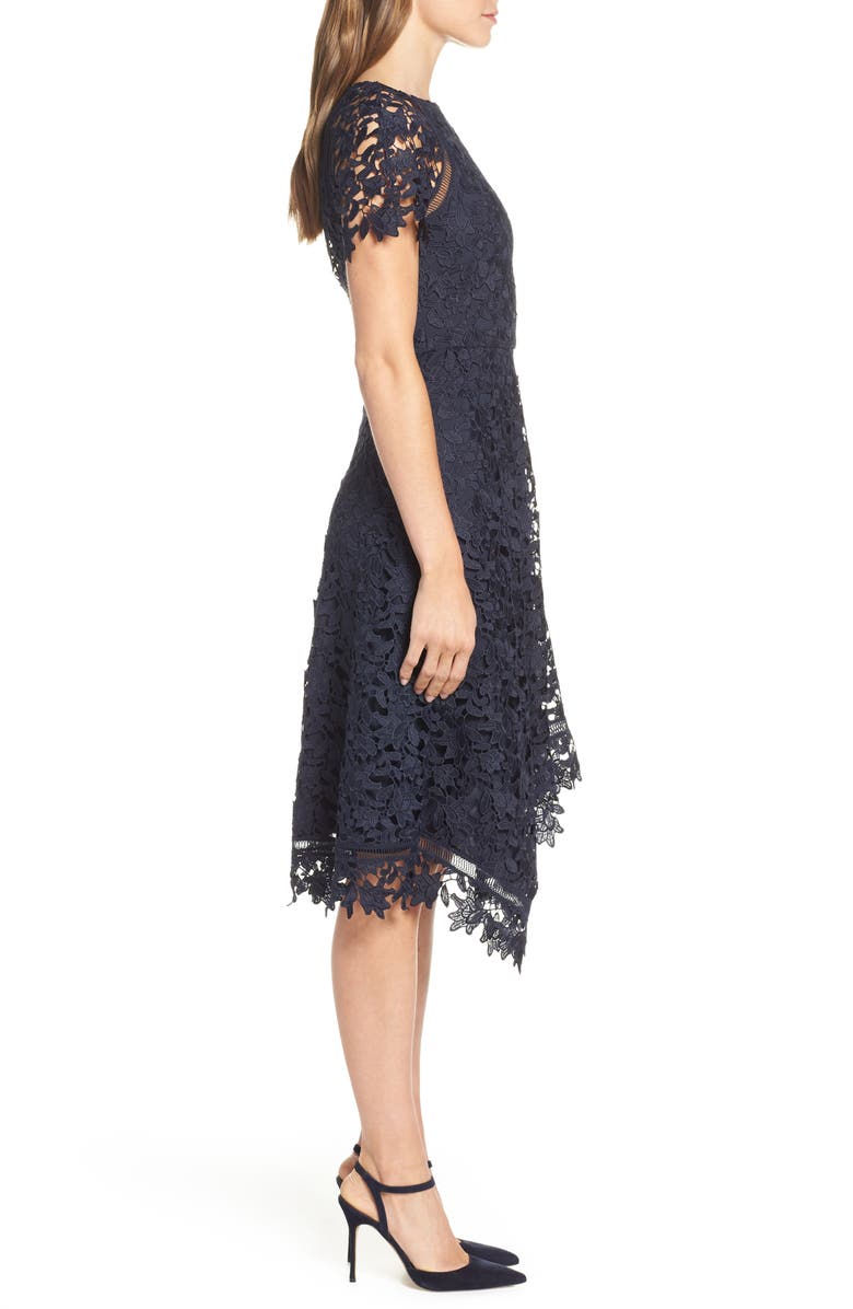 Eliza J Asymmetrical Lace Dress, Alternate, color,