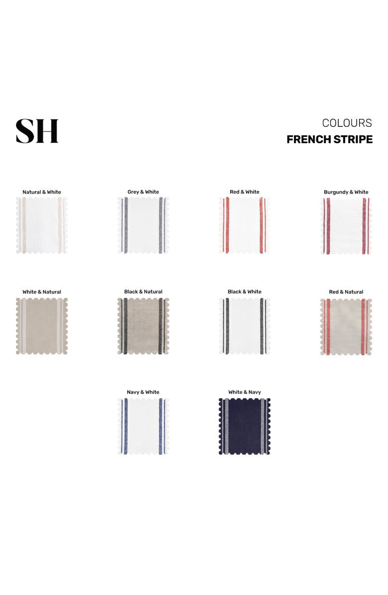 Solino Home Linen Placemats - French Stripe, Alternate, color, White And Natural