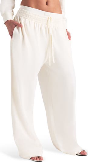 Cotton Blend Jersey Wide Leg Pants