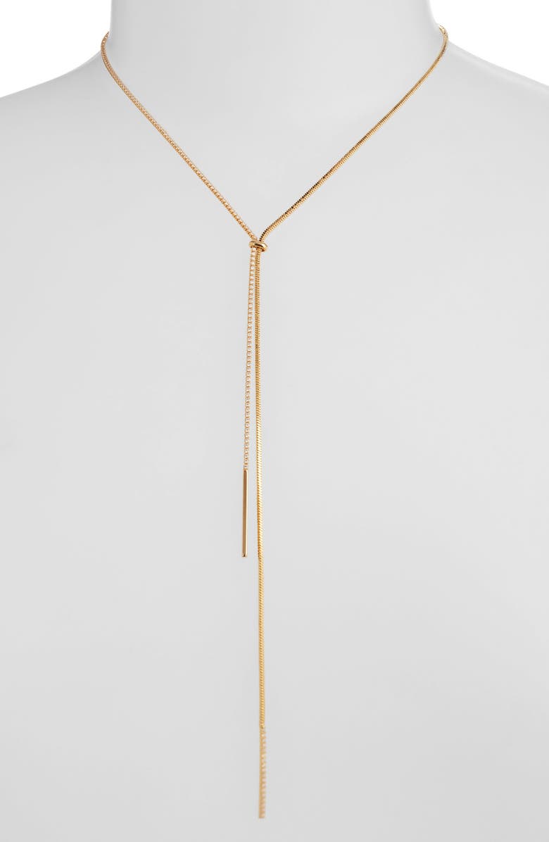 Nordstrom Cubic Zirconia Accent Y-Necklace, Alternate, color, 