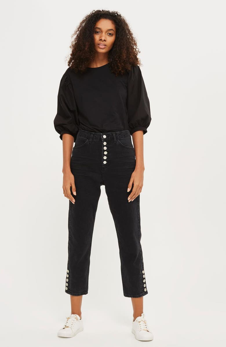 Topshop Balloon Sleeve Tee, Alternate, color,