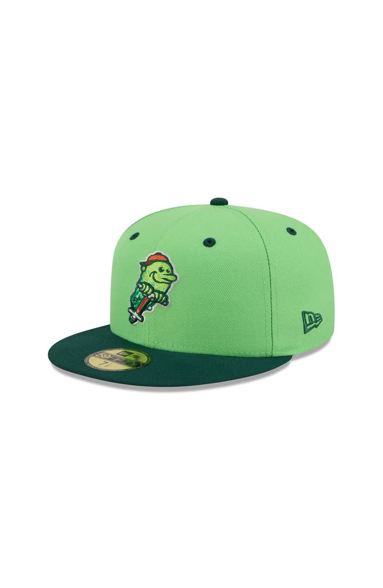 New Era Men's New Era Green Hartford Yard Goats Theme Nights 59FIFTY Fitted Hat, Alternate, color, Green