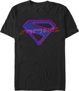 Supergirl Men's Supergirl Neon Classic Logo Graphic T-Shirt