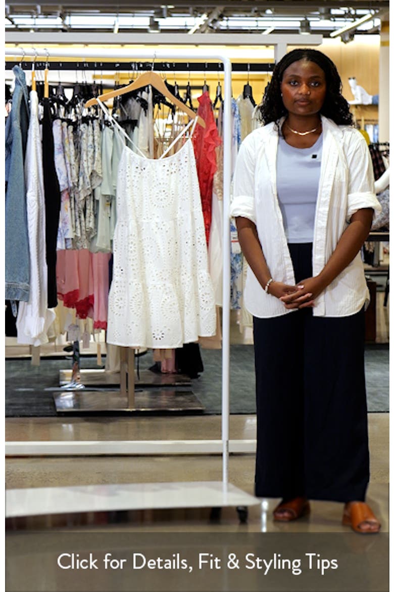 Ibiza Tie Back Cotton Eyelet Cover-Up Sundress video