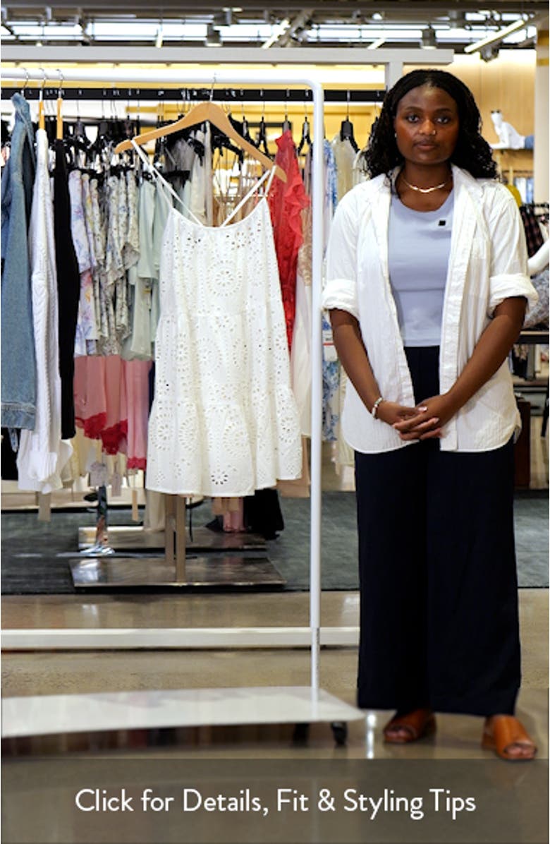 Ibiza Tie Back Cotton Eyelet Cover-Up Sundress, sales video thumbnail