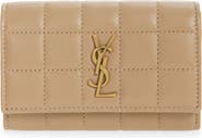 Saint Laurent Cassandre Quilted Leather Card Holder