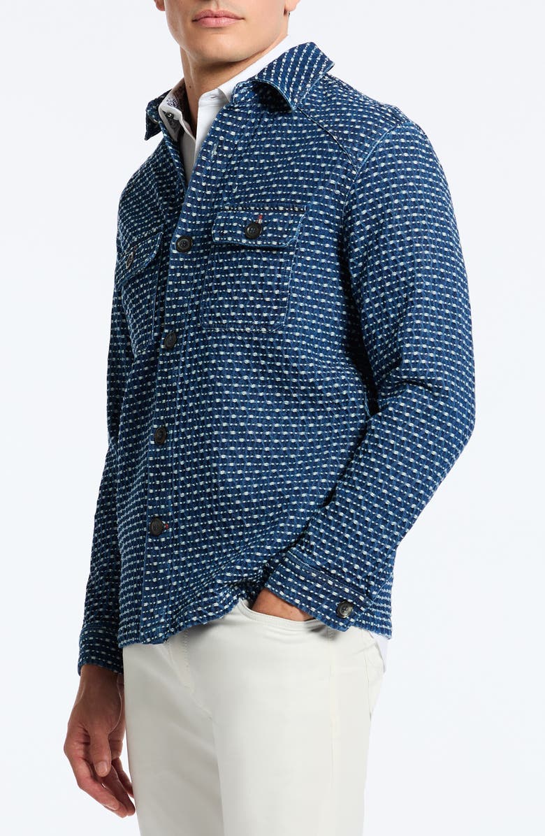Robert Graham Alvaro Topstitched Denim Shirt Jacket, Alternate, color, 