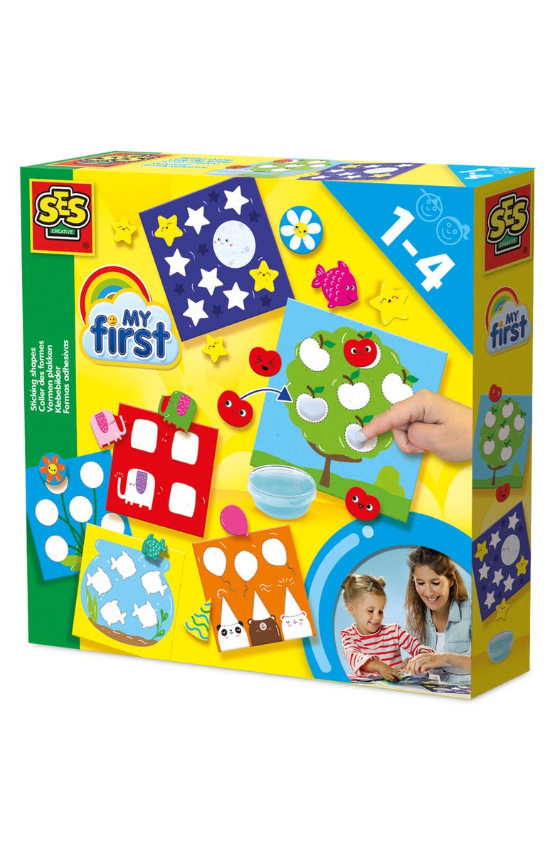 SES Creative My First Sticking Shapes, Shape Placing Activity, Kids 1+, Main, color, Multicolored