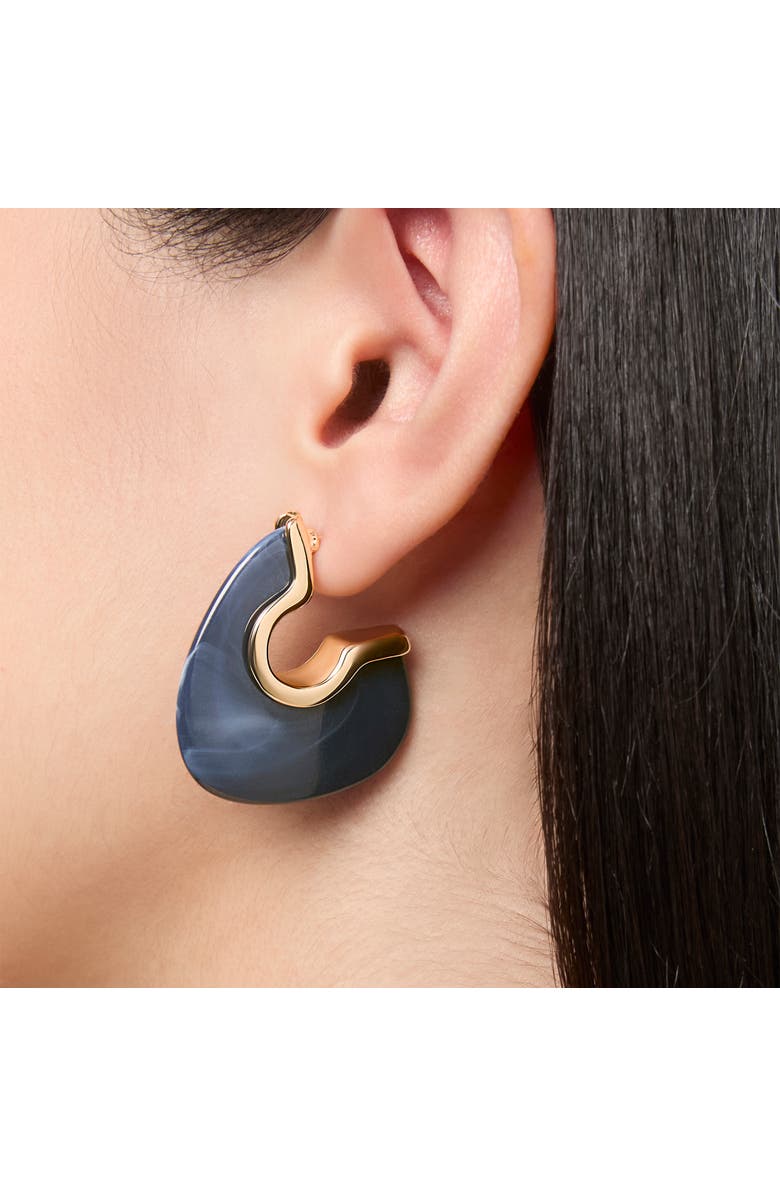 Jessica Simpson Blue Drop Earrings for Women, Gold-Tone Statement Earrings, Alternate, color, Blue