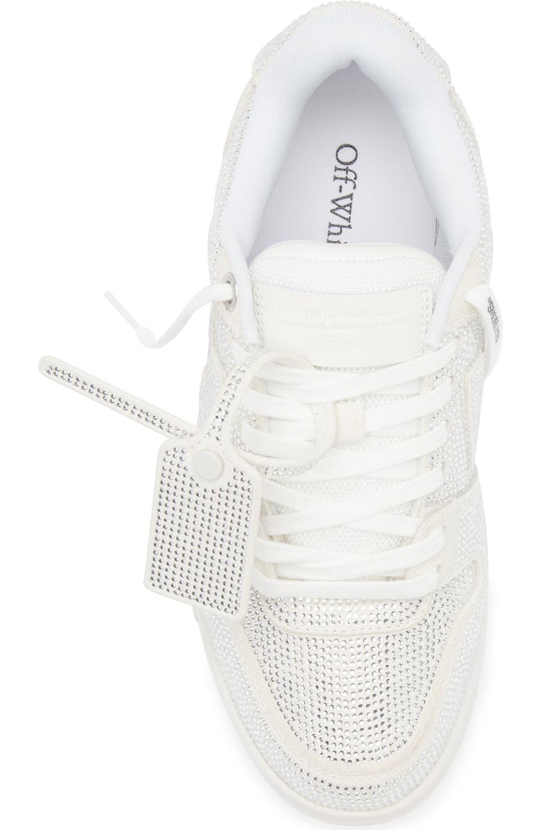 Off-White Out of Office Crystal Embellished Low Top Sneaker, Alternate, color, White - White