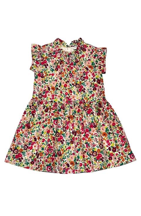 Kinsley Dropwaist Dress Fuchsia Floral