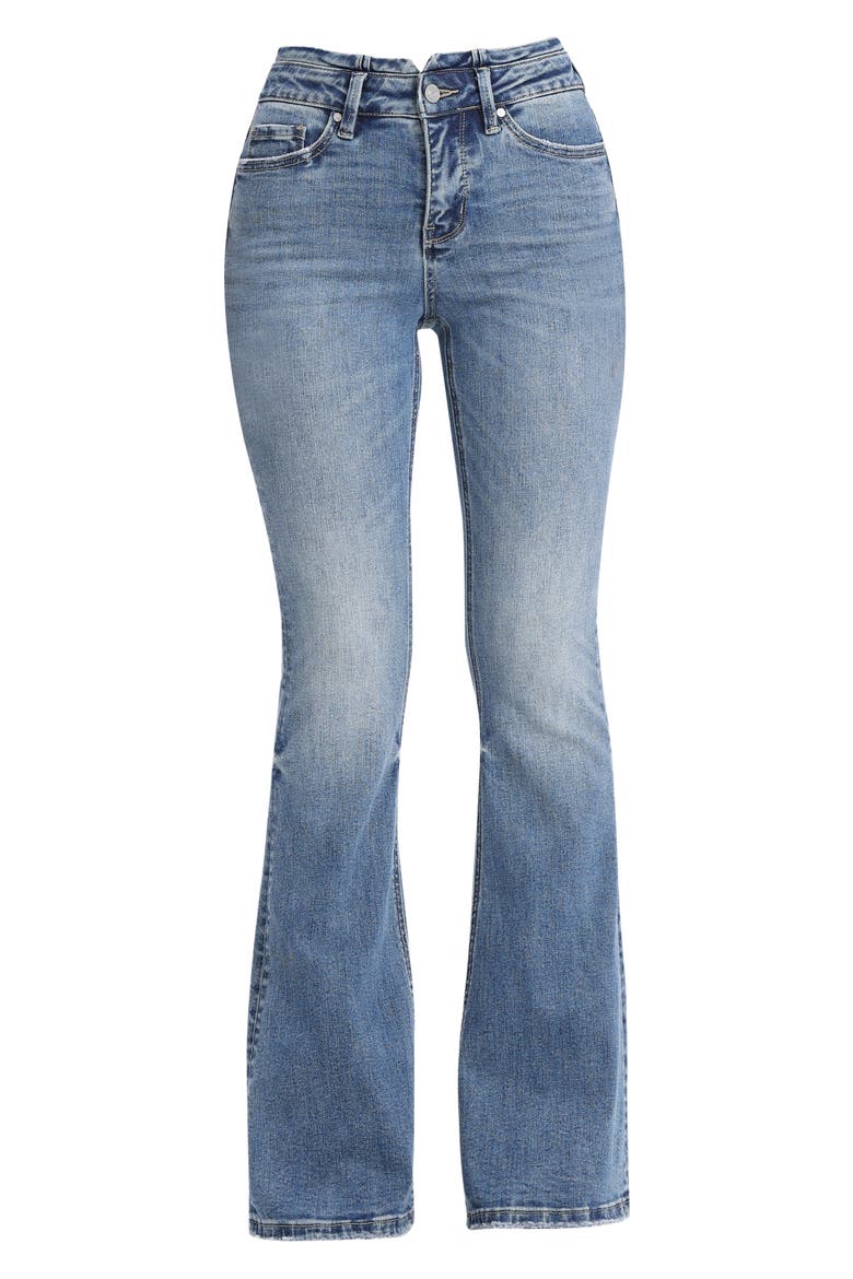 High Waist Flare Jeans, Alternate, color, VINTAGE AQUA
