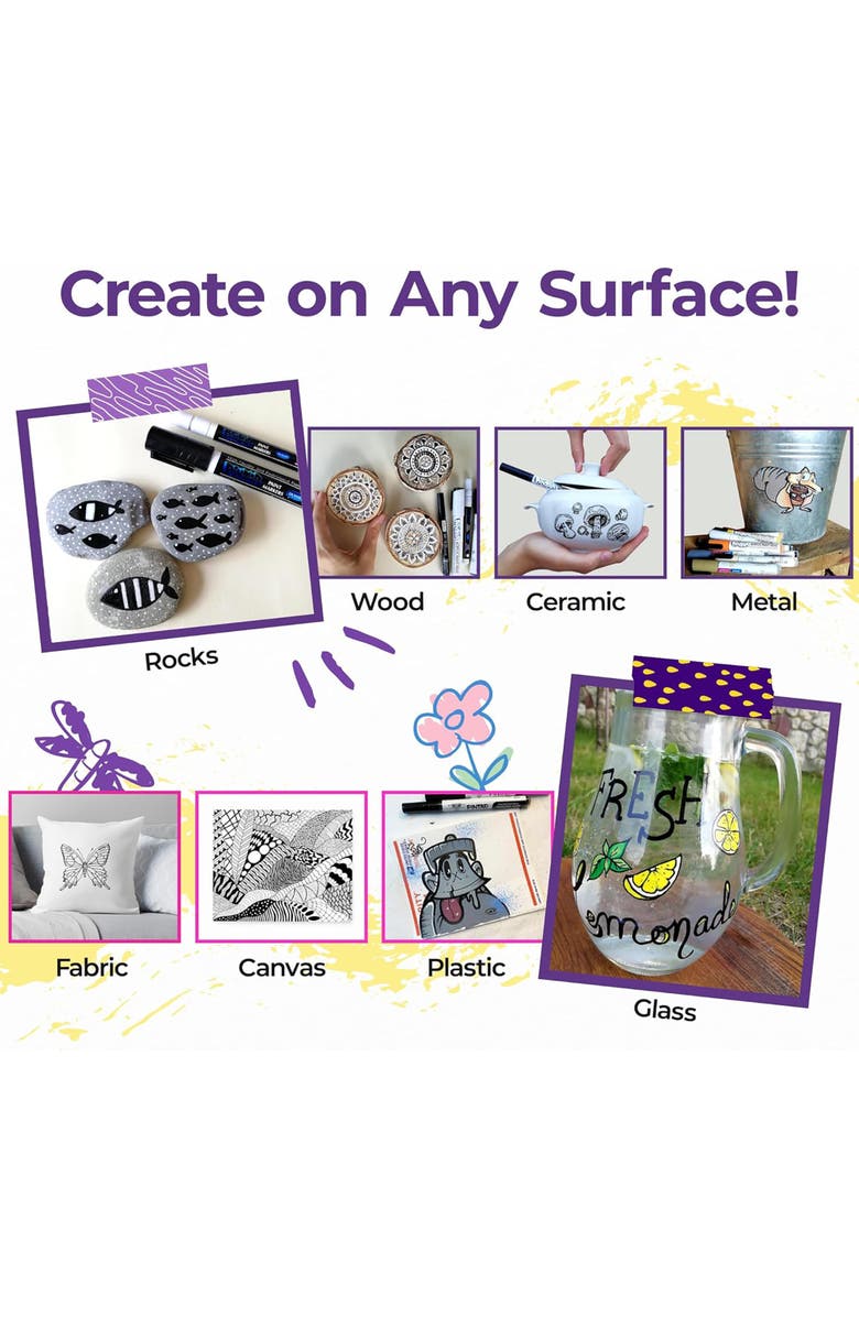 Pintar Acylic Paint Markers 12 Pack, Alternate, color, Multicolored