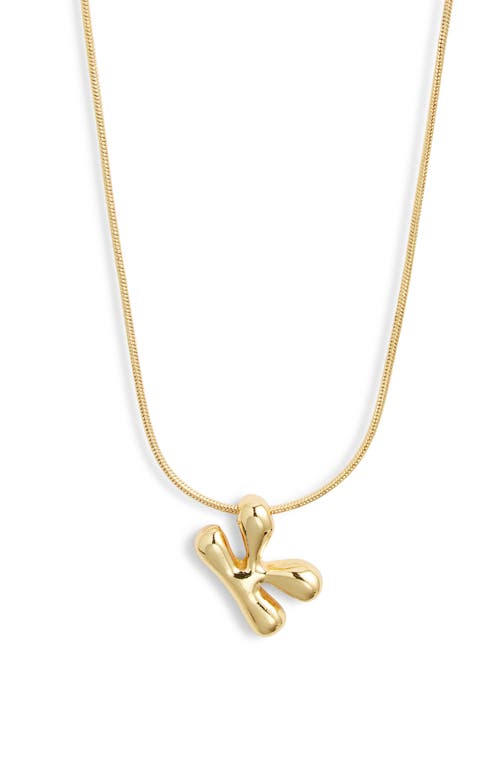 Bp. Bubble Initial Pendant Necklace In K- 14k Gold Dipped