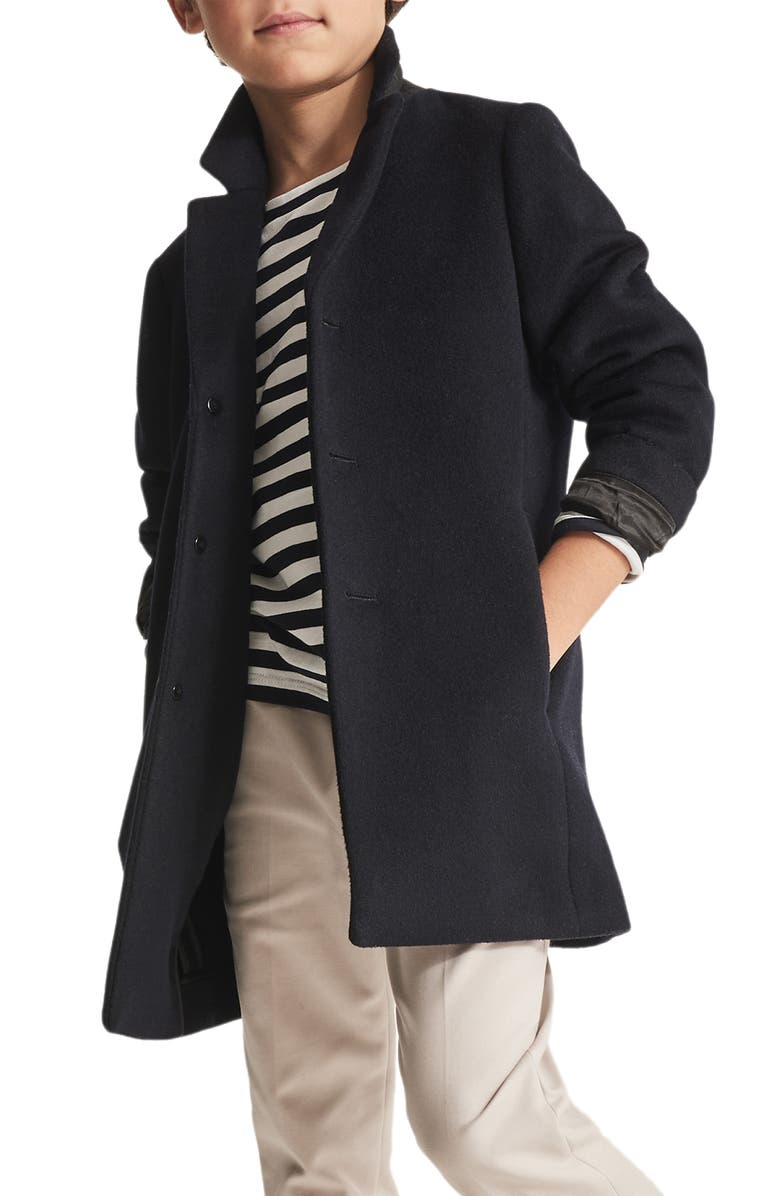 Reiss Kids' Gable Jr. Single Breasted Overcoat, Alternate, color,