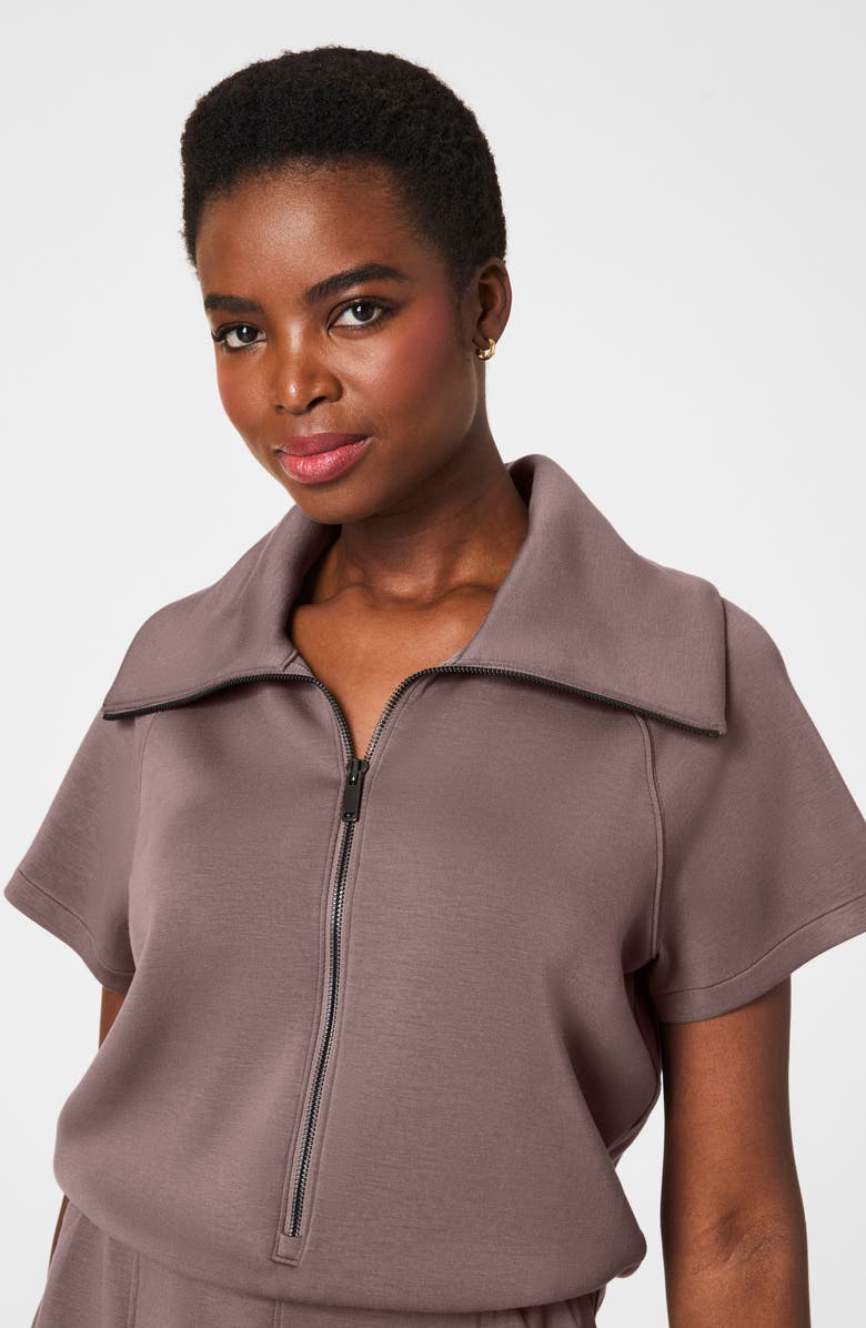 SPANX<sup>®</sup> AirEssentials Half-Zip Romper, Alternate, color, Smoke